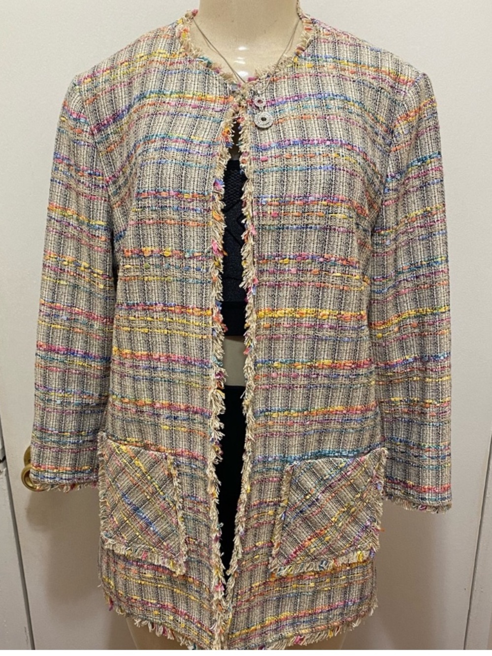 NWOT Sara Campbell Women's Multicolor Tweed Jacket Size 6. ( NEW )